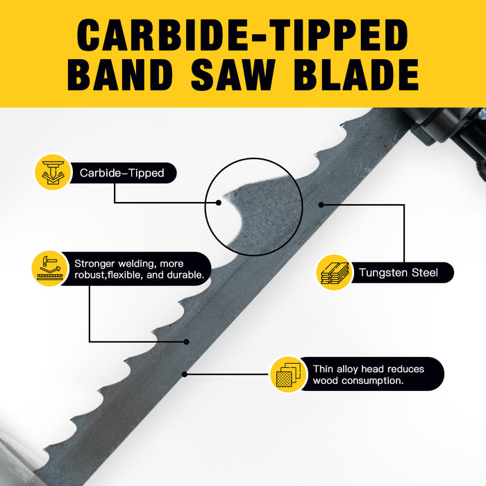 Carbide-Tipped Band Saw Blade 136-1/2"